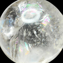 Load image into Gallery viewer, Clear Quartz + Gold & Silver Rutile Sphere # 12