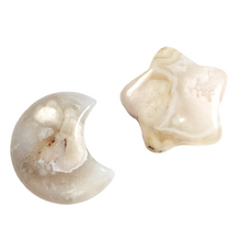Load image into Gallery viewer, Flower Agate Star & Moon Set