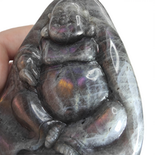 Load image into Gallery viewer, Purple Labradorite Buddha # 153