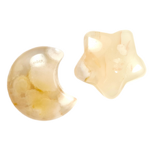 Load image into Gallery viewer, Flower Agate Star & Moon Set