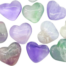 Load image into Gallery viewer, KERRI LING - SNOOZE - Rainbow Fluorite Hearts X4