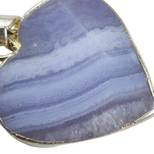 Load image into Gallery viewer, Blue Lace Agate Sterling Silver Heart Pendant # 78