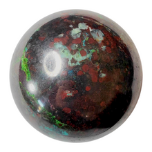 Load image into Gallery viewer, Chrysocolla + Cuprite & Hematite Sphere # 30