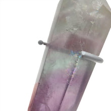 Load image into Gallery viewer, Rainbow Fluorite Wand + Stand # 73