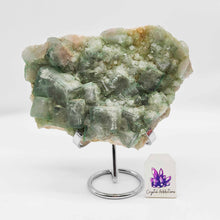 Load image into Gallery viewer, Cubic Green Fluorite Specimen w/ Stand #85
