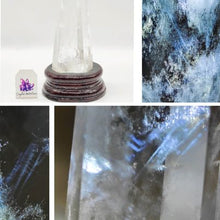 Load image into Gallery viewer, Clear Quartz Blue Needle Feather Tower # 108
