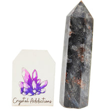 Load image into Gallery viewer, Arfvedsonite + Garnet Point # 124