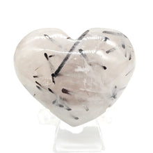 Load image into Gallery viewer, Black Tourmaline in Quartz Heart # 128