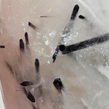 Load image into Gallery viewer, Black Tourmaline in Quartz Heart # 128