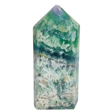 Load image into Gallery viewer, Snowflake Rainbow Fluorite Tower P.I # 137