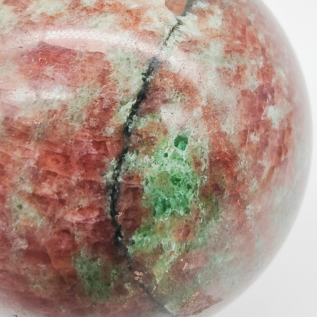Green + Red Strawberry Quartz Sphere #50