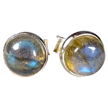 Load image into Gallery viewer, Labradorite Sterling Silver Stud Earring