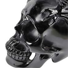 Load image into Gallery viewer, Black Obsidian Skull with Dragon XL # 81