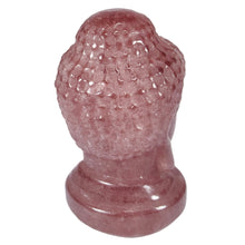Load image into Gallery viewer, Strawberry Quartz Buddha Head # 132
