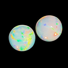 Load image into Gallery viewer, White Opal Round Gemstone x2