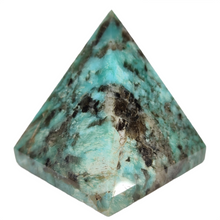 Load image into Gallery viewer, Amazonite + Smoky Quartz Pyramid # 23