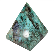Load image into Gallery viewer, Amazonite + Smoky Quartz Pyramid # 23