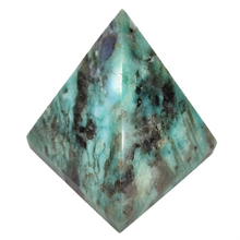 Load image into Gallery viewer, Amazonite + Smoky Quartz Pyramid # 23