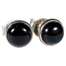 Load image into Gallery viewer, Black Onyx Sterling Silver Stud Earring