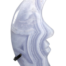 Load image into Gallery viewer, Blue Lace Agate Moon + Stand # 48