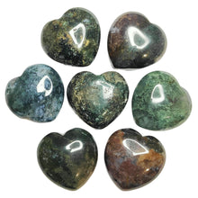 Load image into Gallery viewer, Moss Agate Medium Hearts