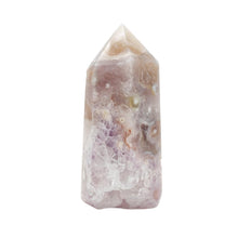 Load image into Gallery viewer, Flower Agate Point + Amethyst Inclusions # 64