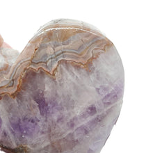 Load image into Gallery viewer, Amethyst + Mexican Agate Heart # 101