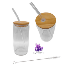 Load image into Gallery viewer, Glass Tumbler with Bamboo Lid