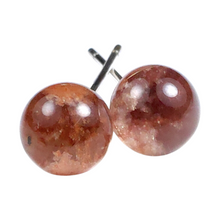 Load image into Gallery viewer, Scenic Garden Quartz Sterling Silver Stud Earring # 122