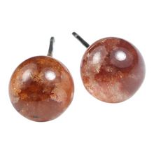 Load image into Gallery viewer, Scenic Garden Quartz Sterling Silver Stud Earring # 122
