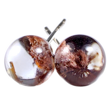 Load image into Gallery viewer, Scenic Garden Quartz Sterling Silver Stud Earring # 141