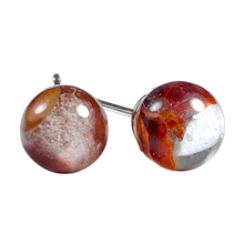 Load image into Gallery viewer, Scenic Garden Quartz Sterling Silver Stud Earring # 4