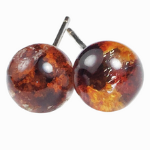 Load image into Gallery viewer, Scenic Garden Quartz Sterling Silver Stud Earring # 82