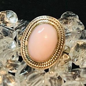 Sterling Silver Pink Opal Ring #197