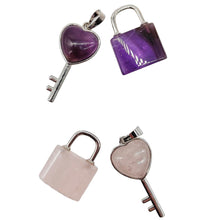 Load image into Gallery viewer, Crystal Lock & Keys