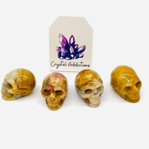 Crazy Lace Agate Mini Skulls