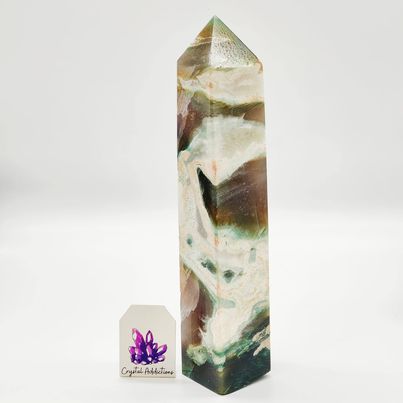 Moss Agate Tower Fossilised  # 53