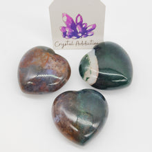 Load image into Gallery viewer, Moss Agate Medium Hearts
