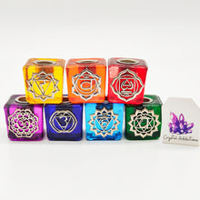 Load image into Gallery viewer, Chakra Glass Candle Holder