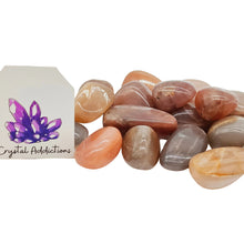 Load image into Gallery viewer, Peach/Chocolate Moonstone Tumble
