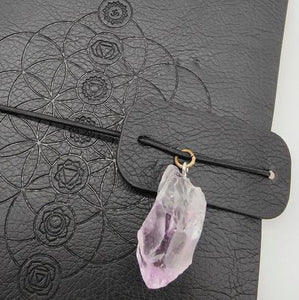 Leather Journal + Amethyst Clasp
