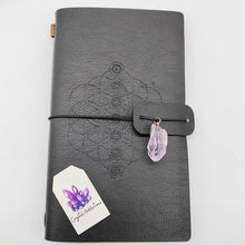 Load image into Gallery viewer, Leather Journal + Amethyst Clasp
