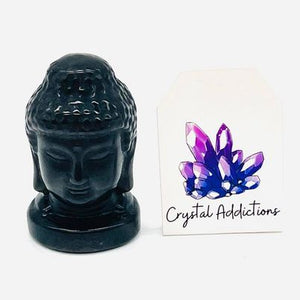 Silver Sheen Obsidian Buddha Head # 64