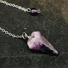 Load image into Gallery viewer, Chevron Amethyst Pendulums
