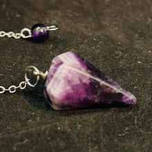 Load image into Gallery viewer, Chevron Amethyst Pendulums
