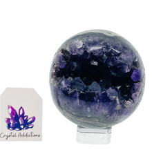 Load image into Gallery viewer, Amethyst Druzy Cluster Sphere # 111