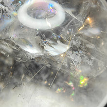 Load image into Gallery viewer, Clear Quartz + Gold &amp; Silver Rutile Sphere # 12
