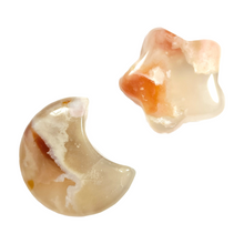Load image into Gallery viewer, Flower Agate Star &amp; Moon Set
