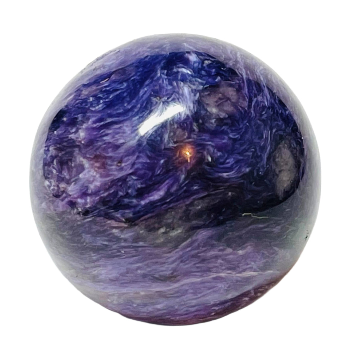 Charoite Sphere # 39 – Crystal Addictions