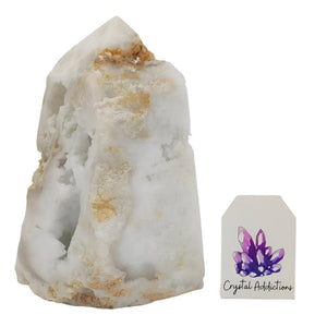 White Druzy Quartz Tower # 172